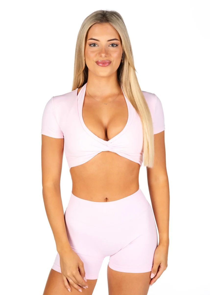 'Bella' Twist Tee - Baby Doll