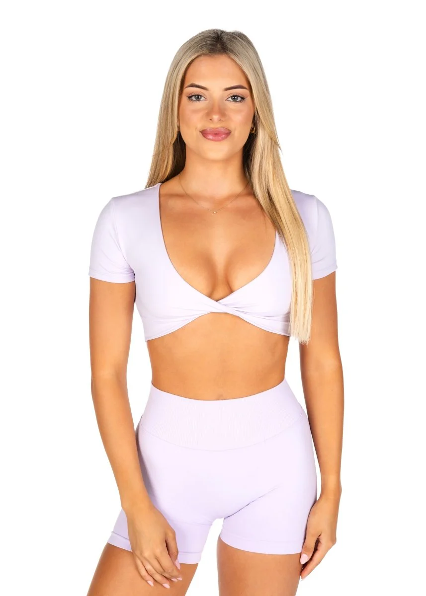 'Bella' Twist Tee - Baby Lilac - Image 2