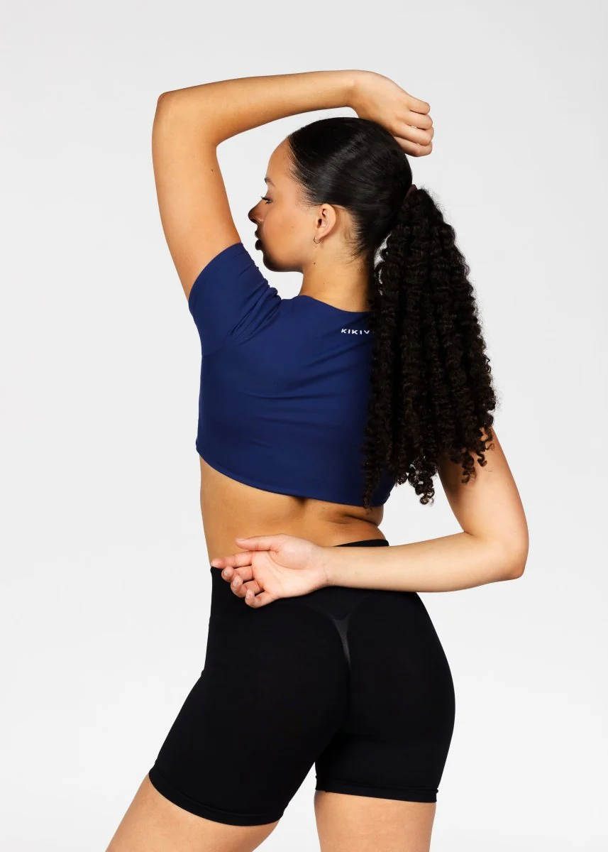 'Bella' Twist Tee - Dark Blue - Image 4