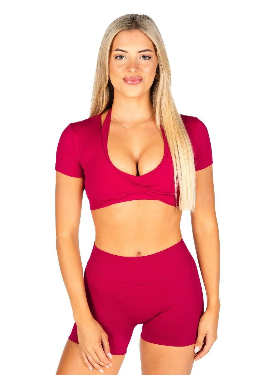 'Bella' Twist Tee - Scarlett Ruby-Red