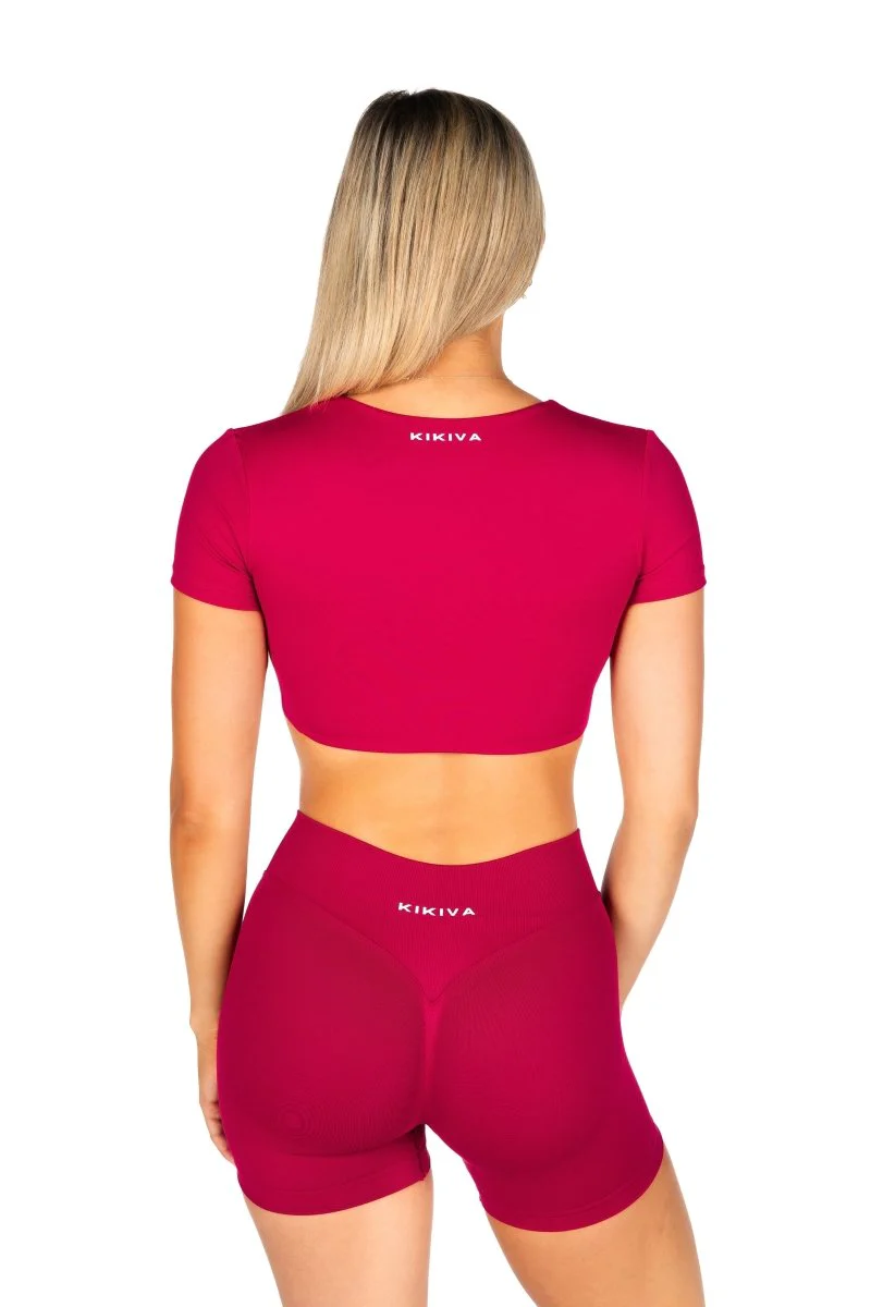 'Bella' Twist Tee - Scarlett Ruby-Red - Image 3