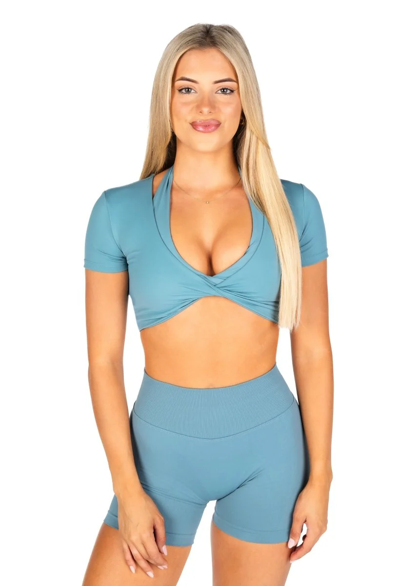 'Bella' Twist Tee - Teal