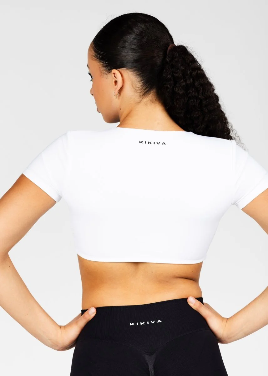 'Bella' Twist Tee - White - Image 3