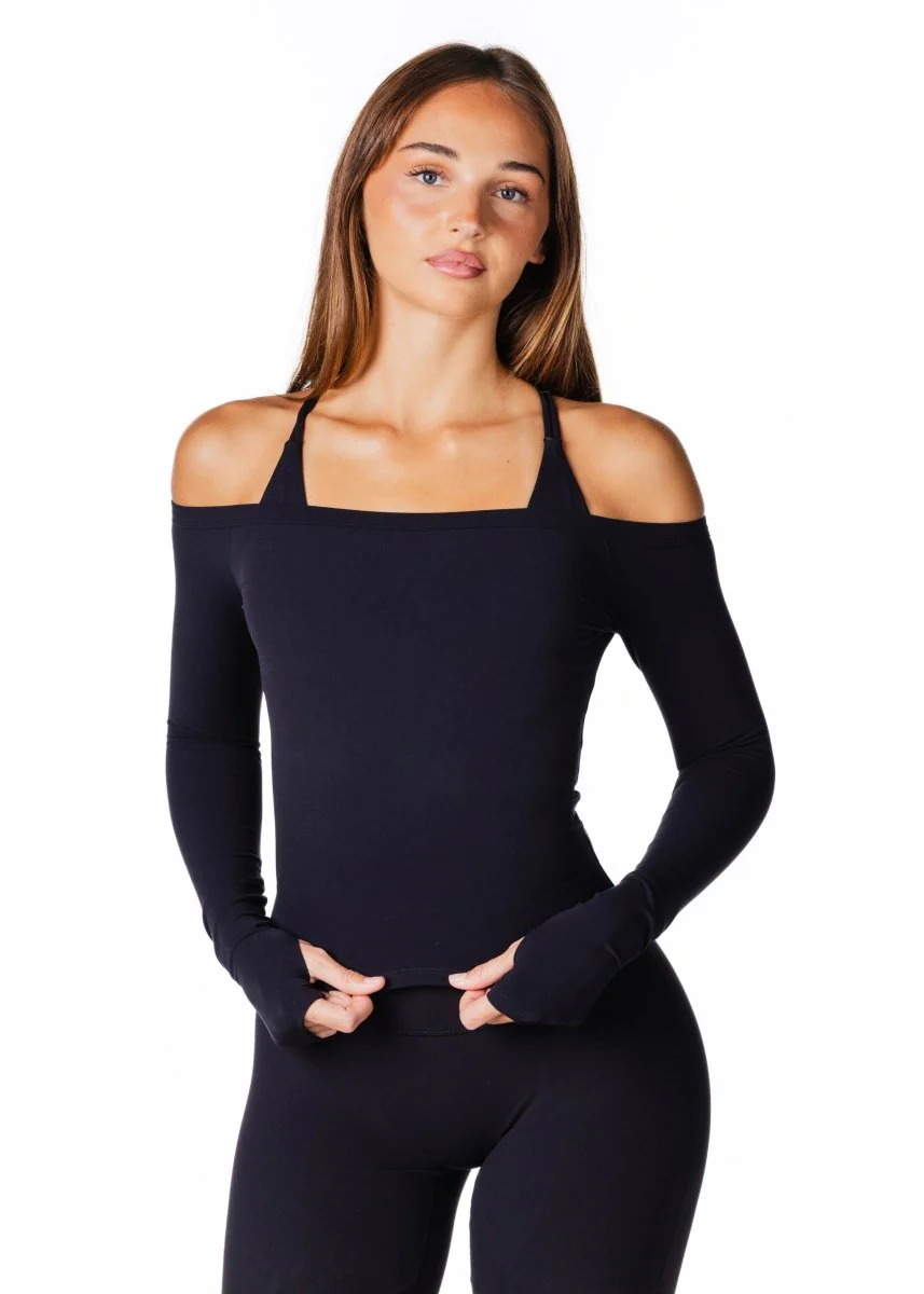 Core Capsule Off The Shoulder Top - Black - Image 8