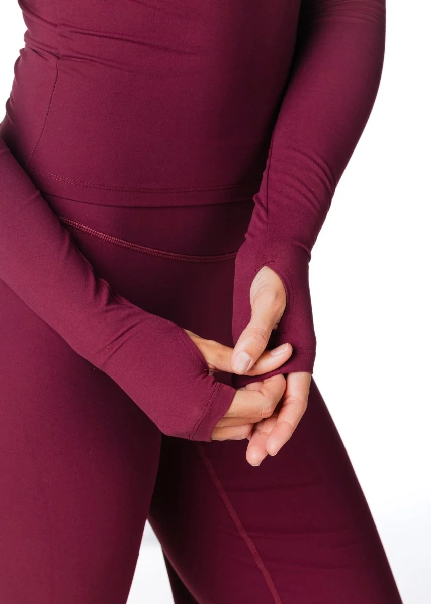Core Capsule Off The Shoulder Top - Burgundy - Image 2