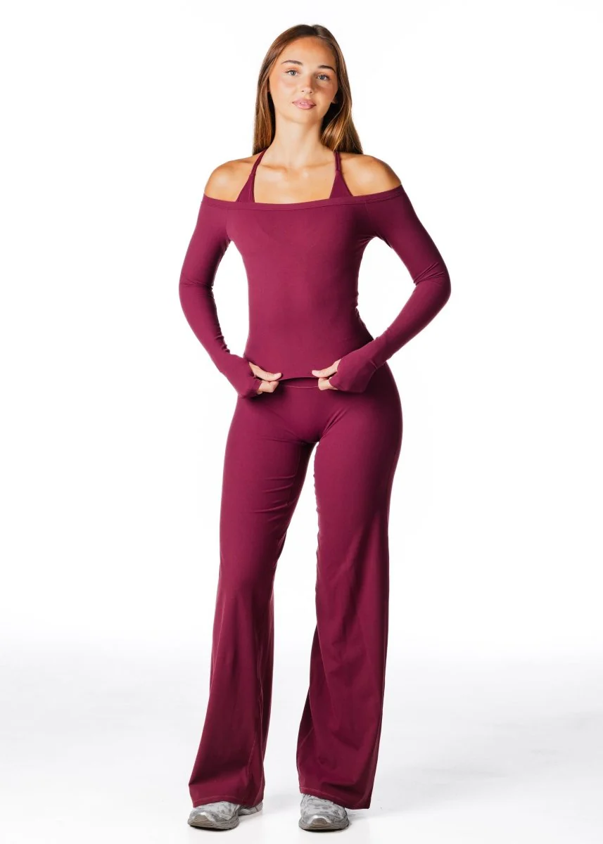 Core Capsule Off The Shoulder Top - Burgundy - Image 5