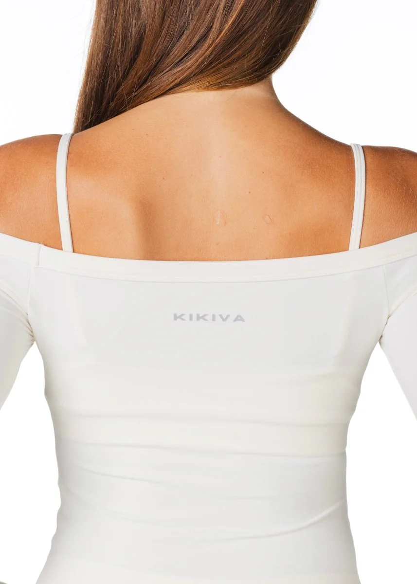 Core Capsule Off The Shoulder Top - Cream - Image 6