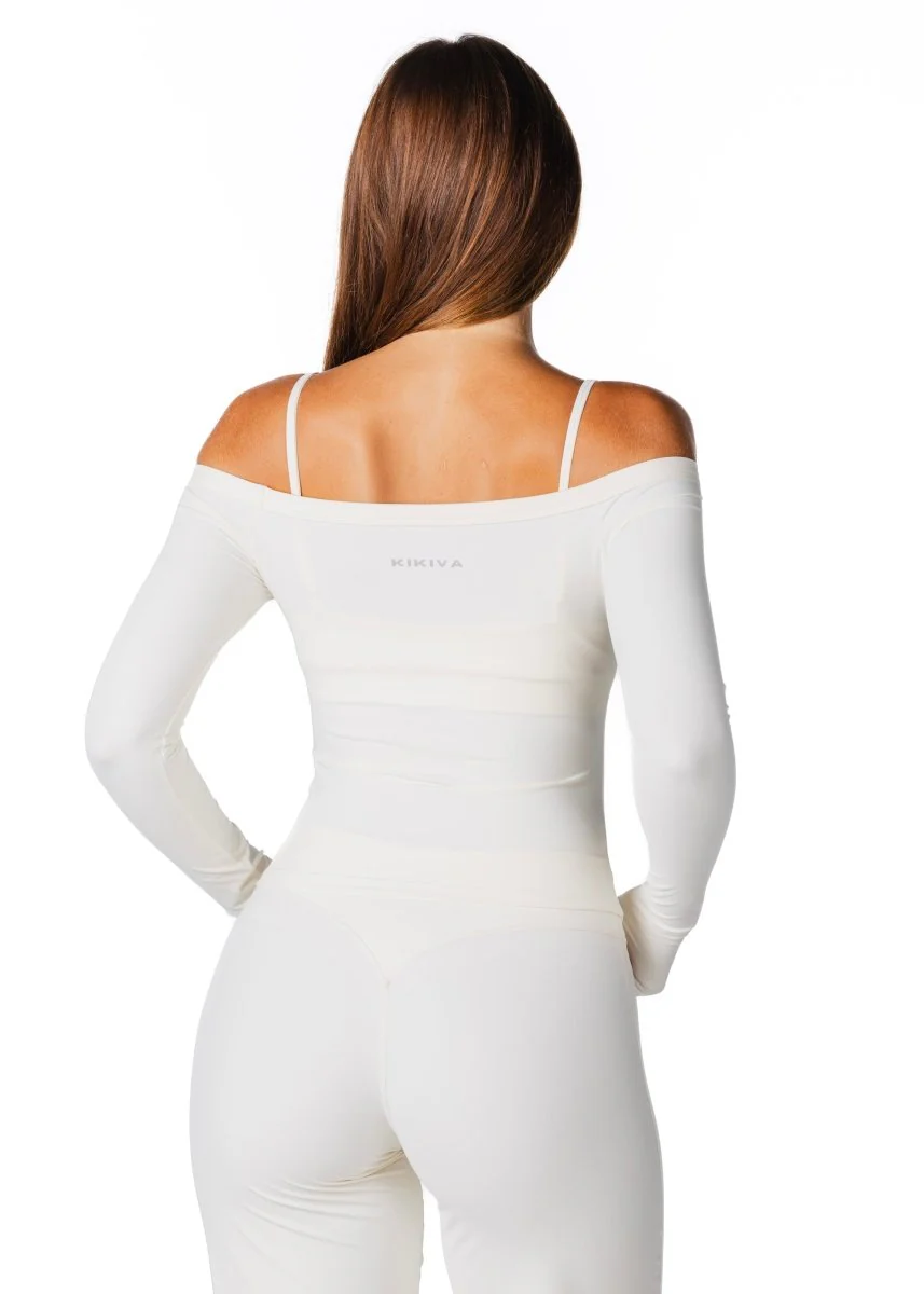 Core Capsule Off The Shoulder Top - Cream - Image 9