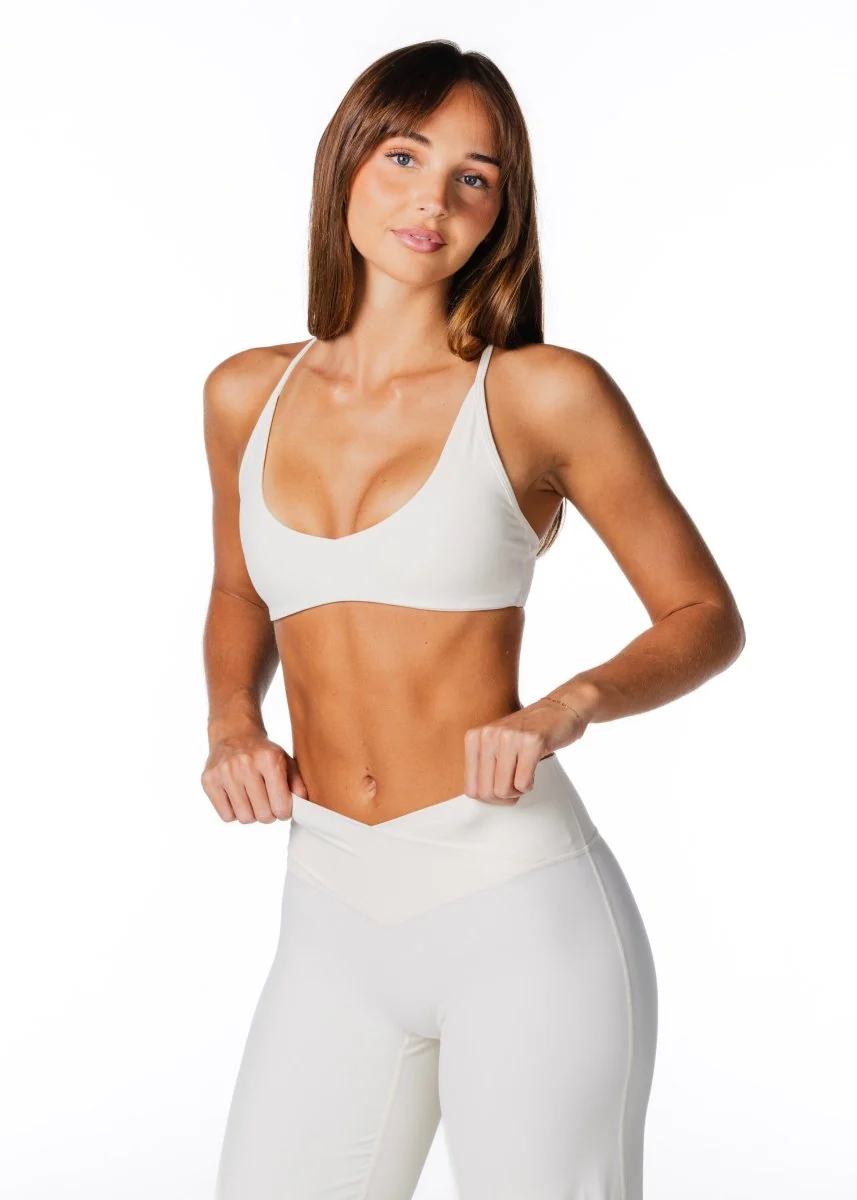 Cross Over 'Flow' Flares - Cream - Image 3