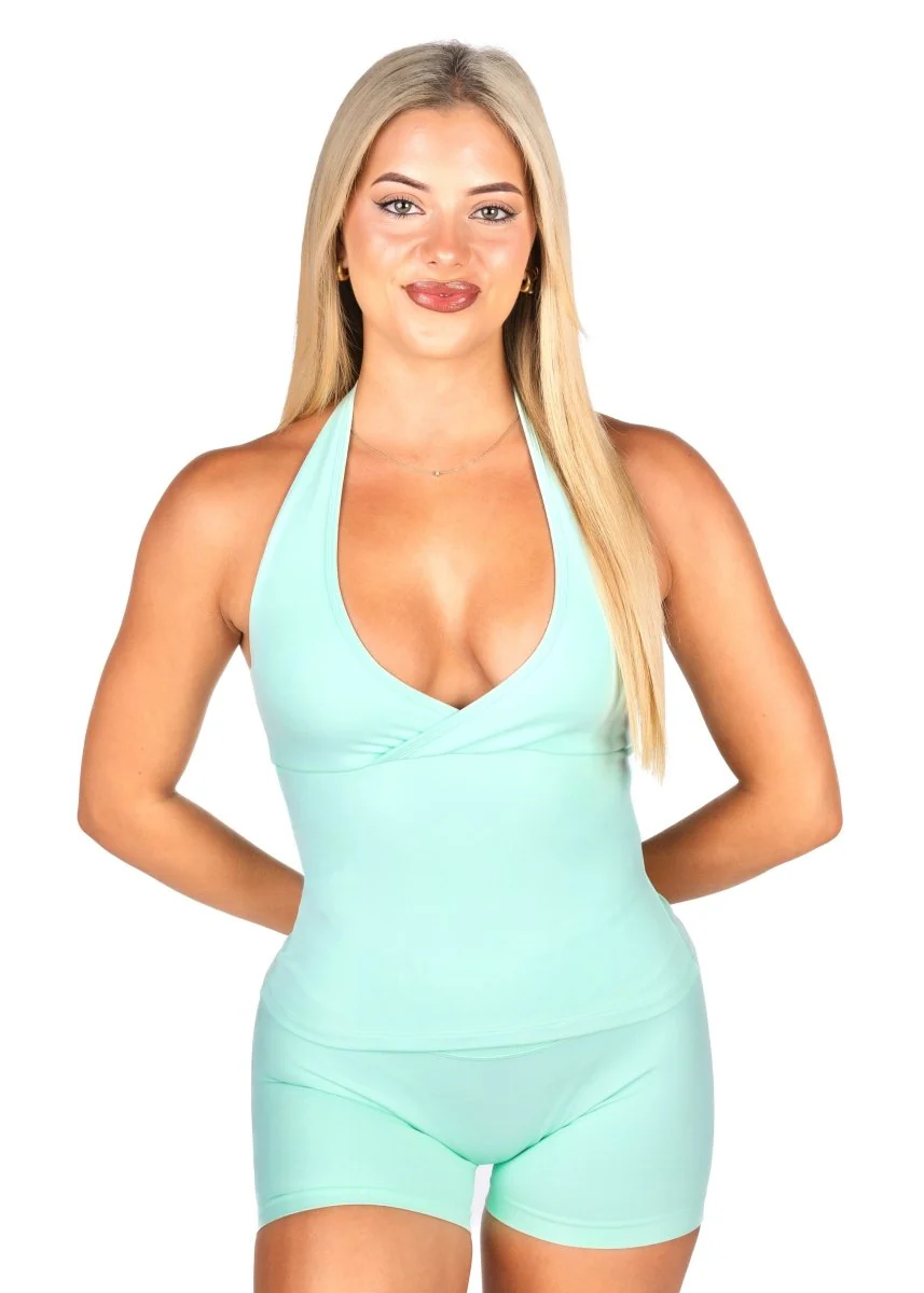 Dynamic Halter Seamless Singlet - Icey Sea - Image 3
