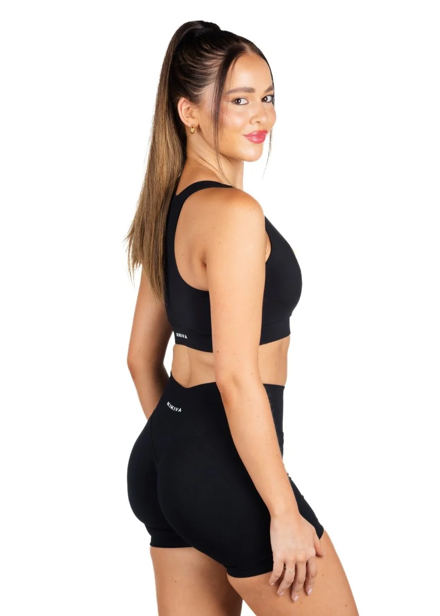 Dynamic 'Support' Crop - Black - Image 3