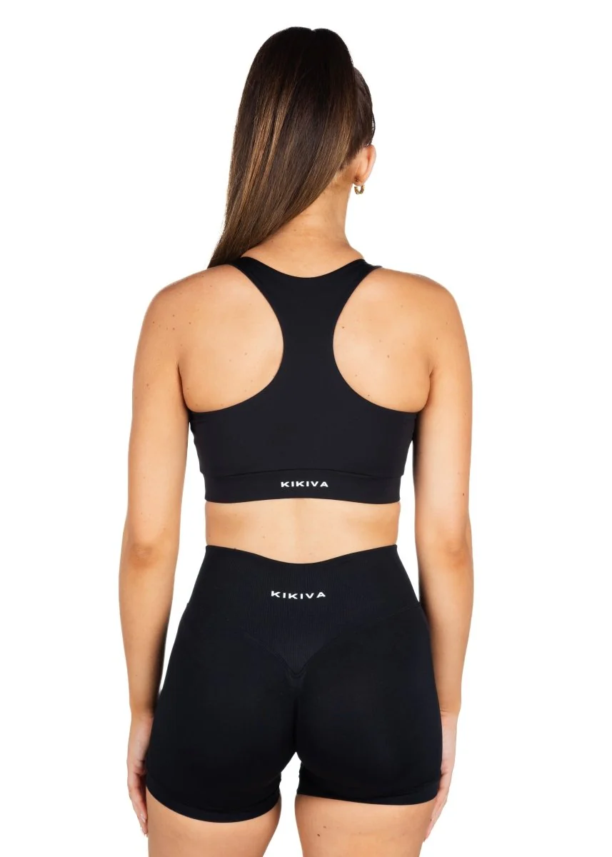 Dynamic 'Support' Crop - Black - Image 5