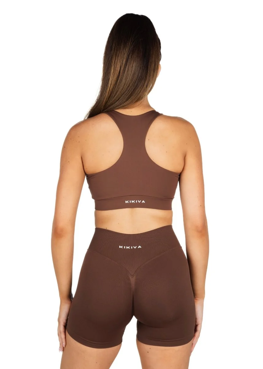 Dynamic 'Support' Crop - Mocha Brown - Image 5