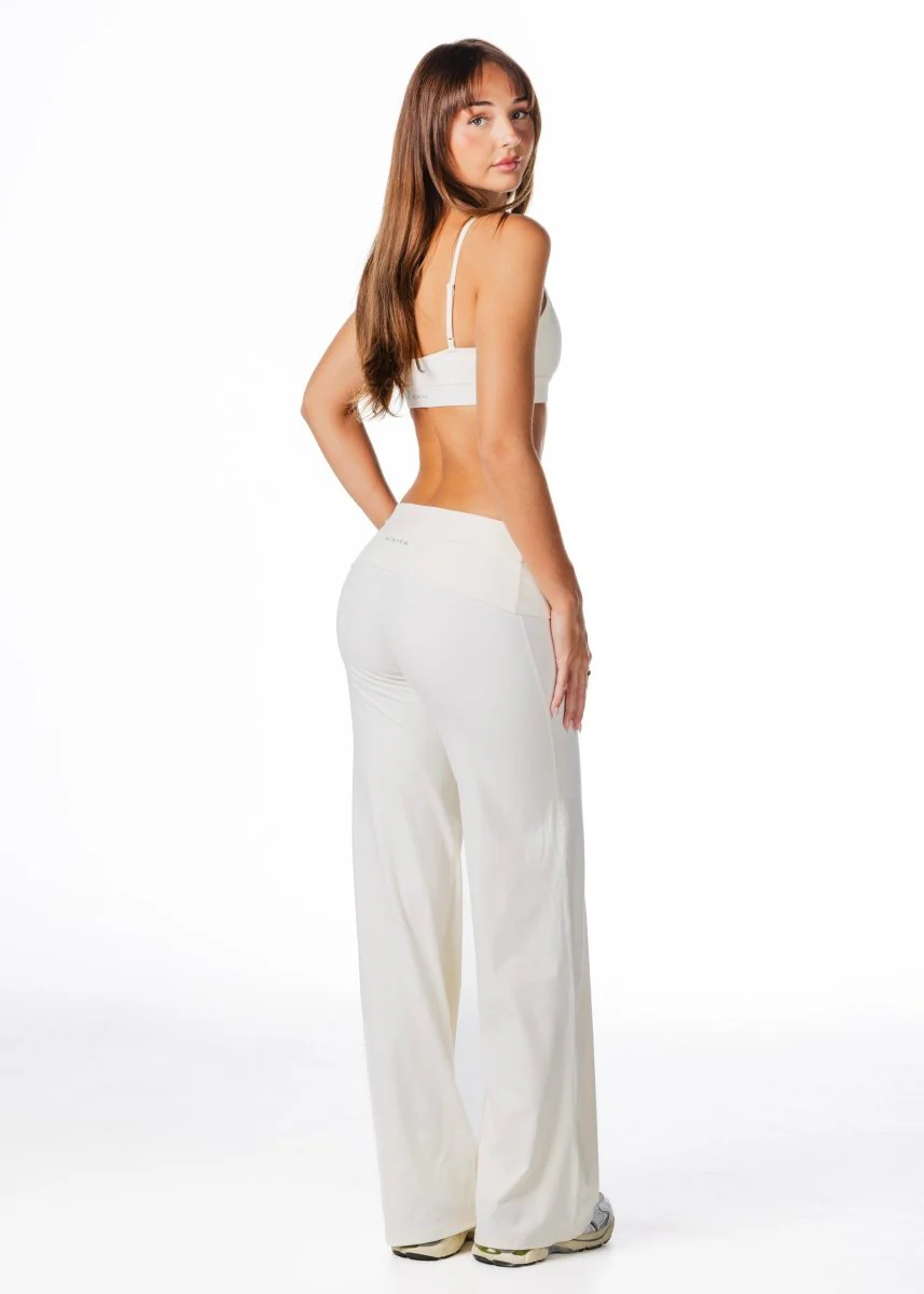 Fold Over 'Flow' Flares - Cream - Image 3