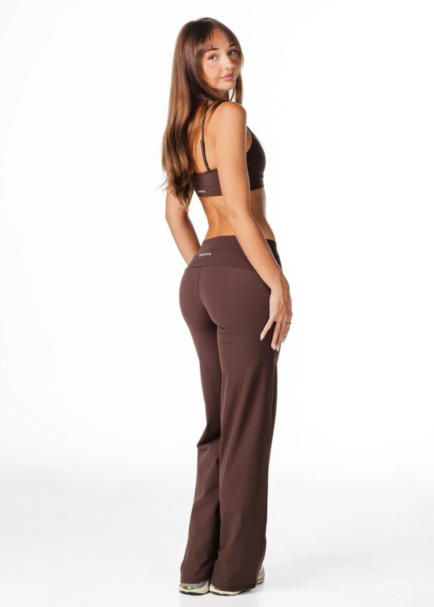 Fold Over 'Flow' Flares - Dark Choc - Image 6