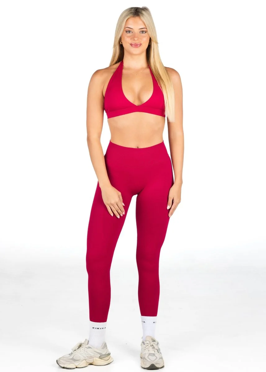 HIGH Dynamic Seamless Leggings - Scarlett Ruby-Red - Image 5