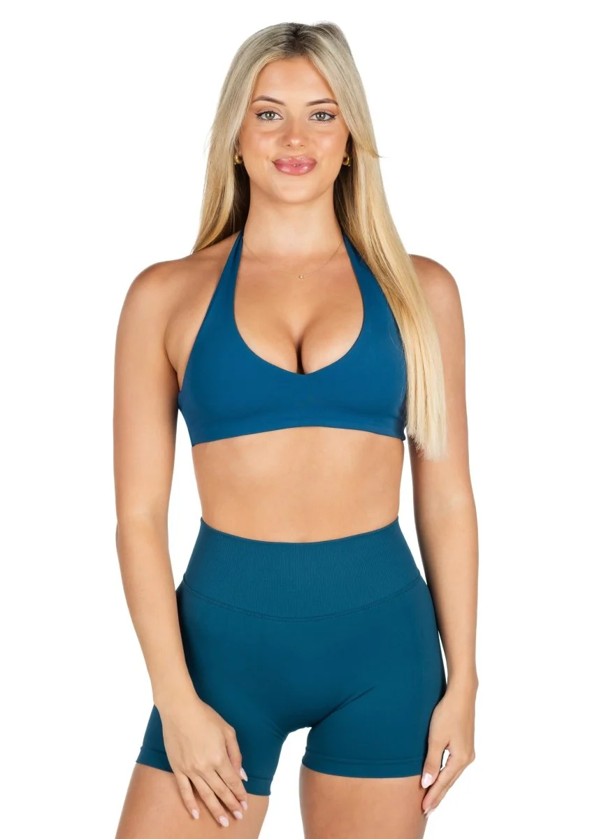 Dynamic Staple Halter Crop - Midnight