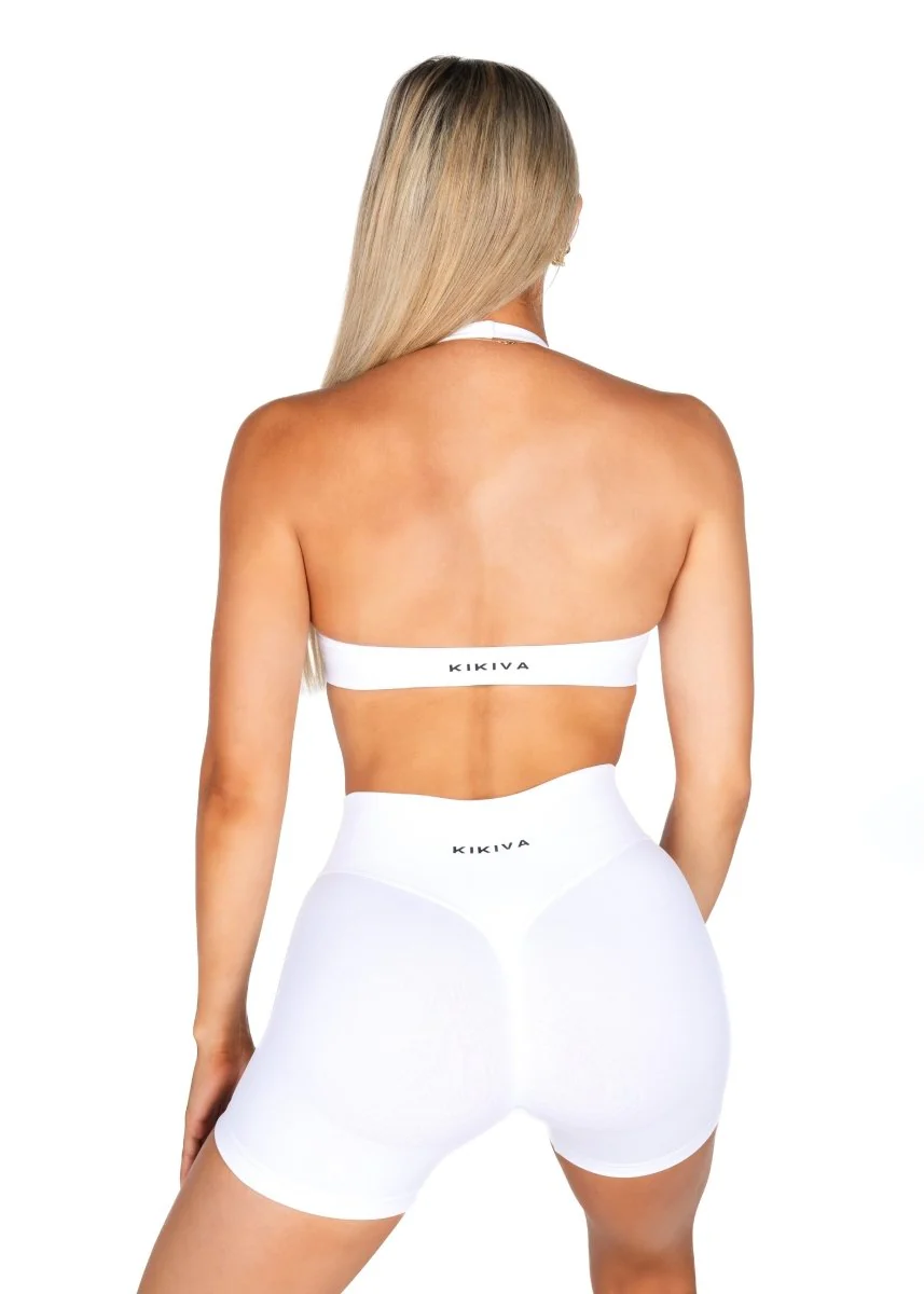 Dynamic Staple Halter Crop - Winter White - Image 5