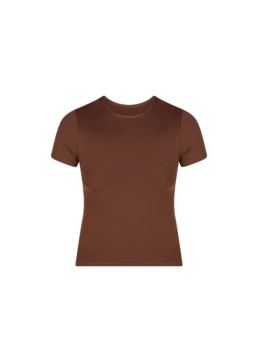Kikiva Basic Tee -  Mocha Brown - Image 6