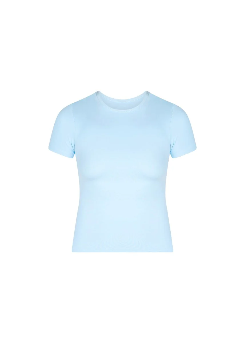 Kikiva Basic Tee - Light Blue - Image 6