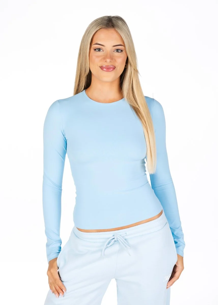 Kikiva Basic Tee Long Sleeve -  Light Blue - Image 4