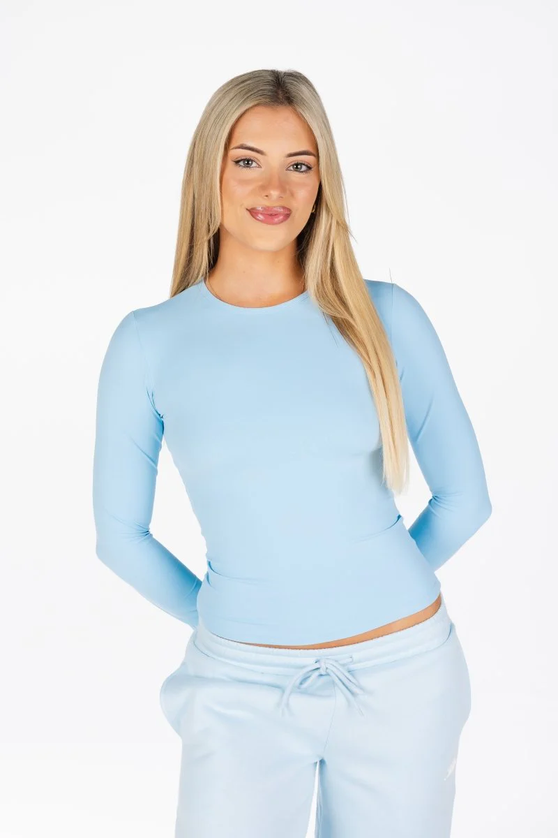 Kikiva Basic Tee Long Sleeve -  Light Blue - Image 5
