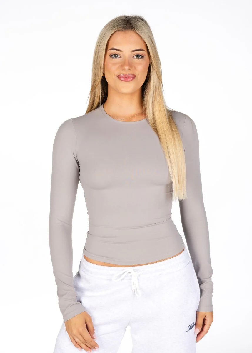 Kikiva Basic Tee Long Sleeve - Light grey