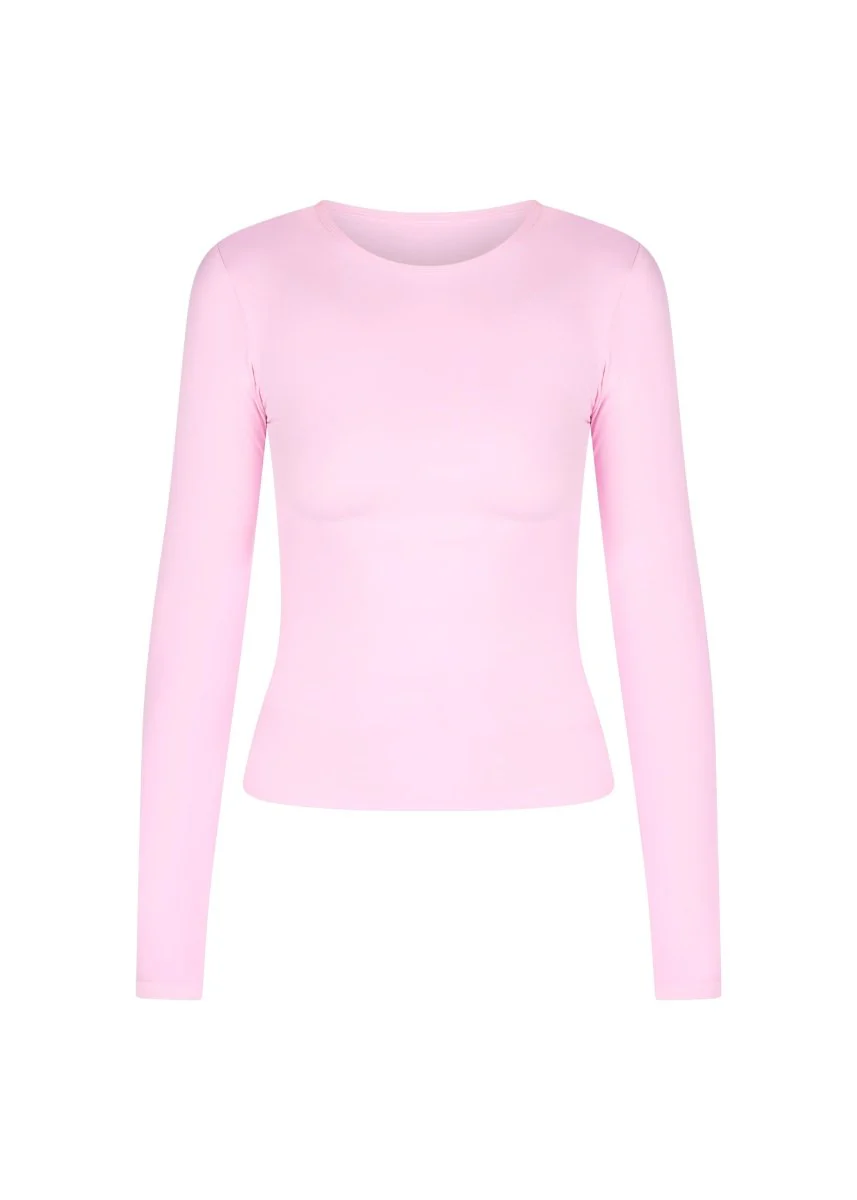 Kikiva Basic Tee Long Sleeve -  Light Pink - Image 5