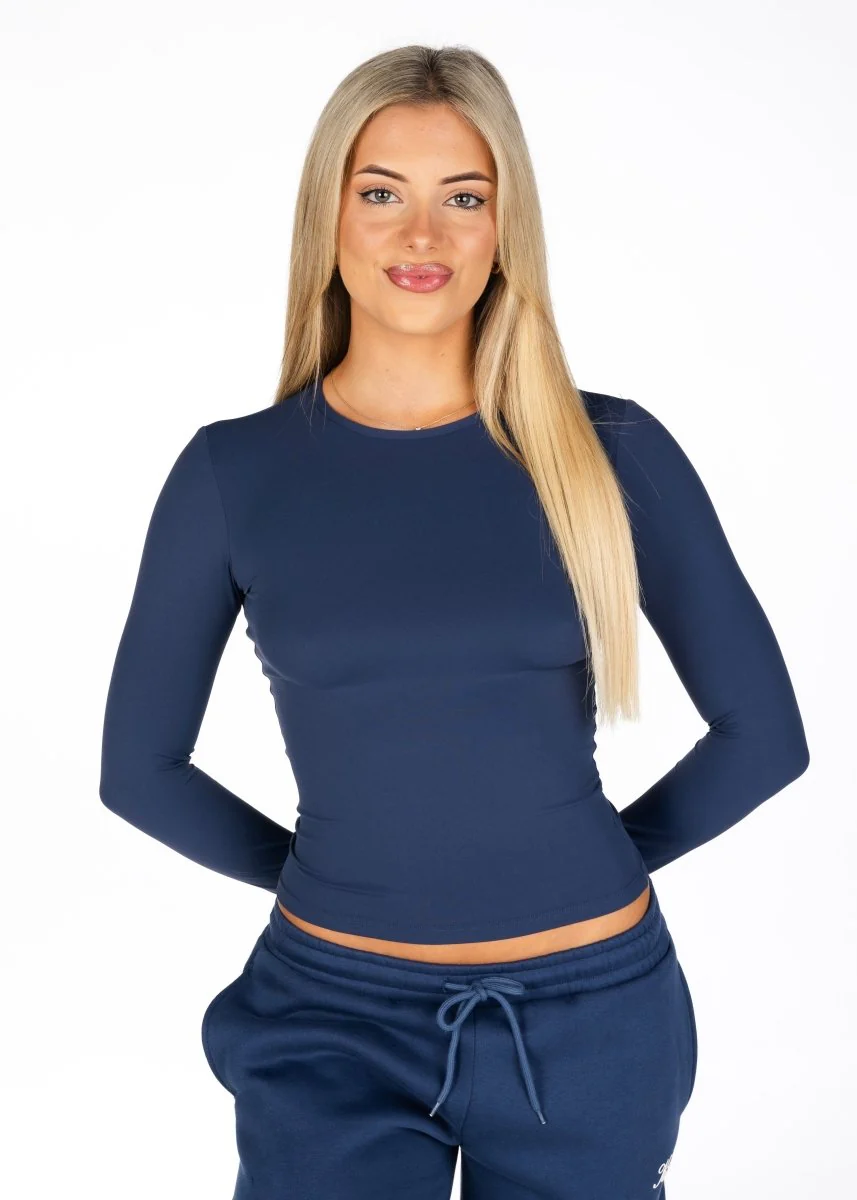 Kikiva Basic Tee Long Sleeve -  Navy - Image 5