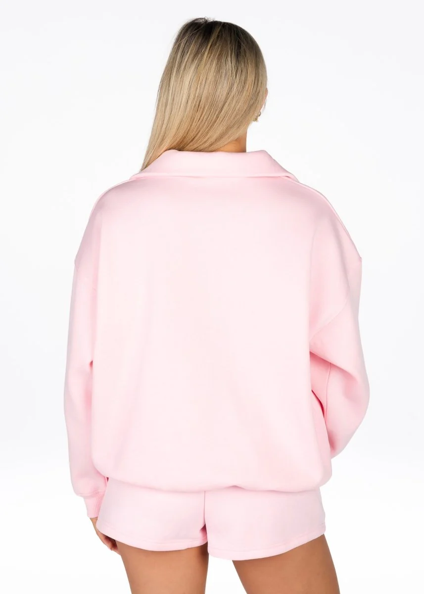 ‘Kikiva’ Lounge Quarter Zip - Baby Doll - Image 4