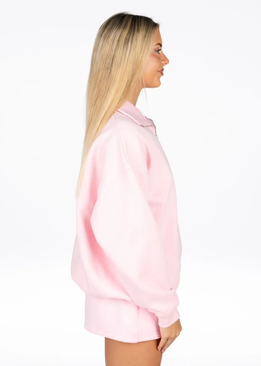 ‘Kikiva’ Lounge Quarter Zip - Baby Doll - Image 5