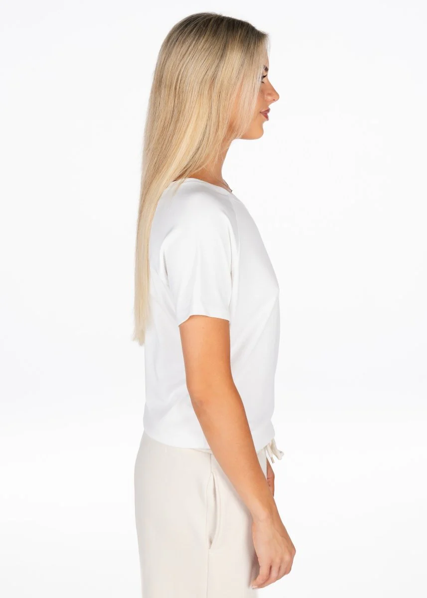 Off The Shoulder Tee - White - Image 4