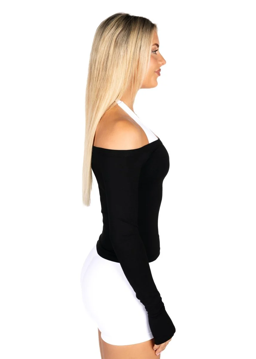 Off The Shoulder Top - Black - Image 5