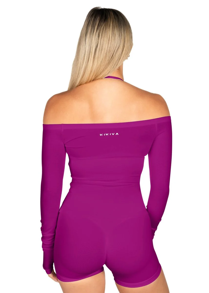 Off The Shoulder Top - Magenta - Image 3