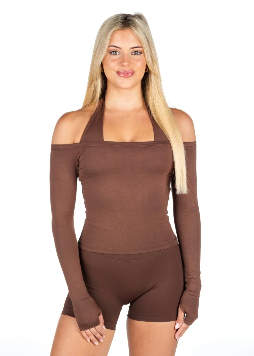 Off The Shoulder Top - Mocha