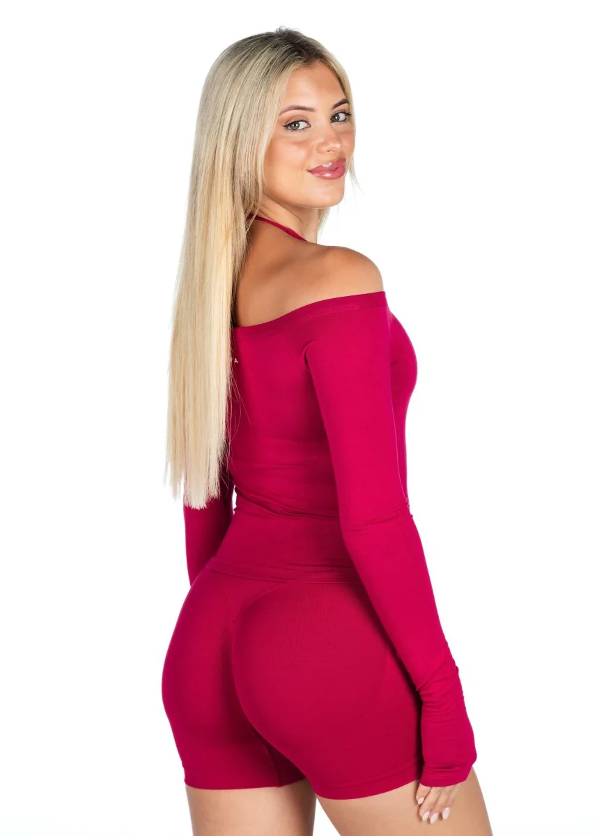 Off The Shoulder Top - Scarlett Ruby-Red - Image 2