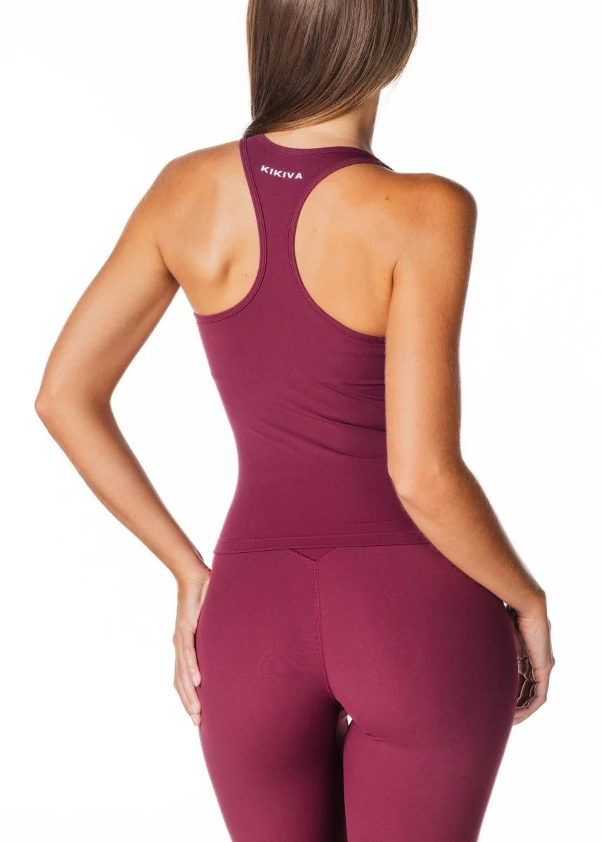 Sienna Singlet - Burgundy - Image 3