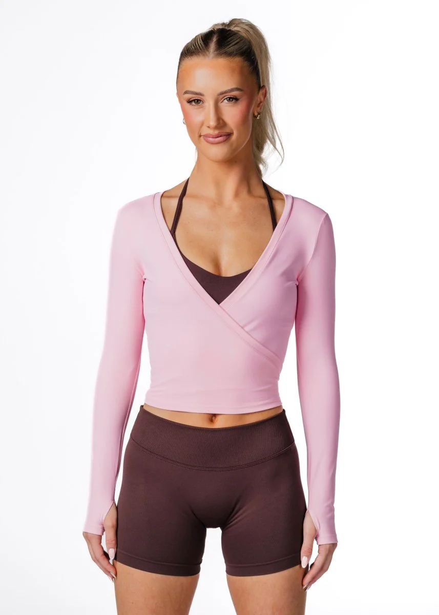 Wrap Top - Rose Pink - Image 3